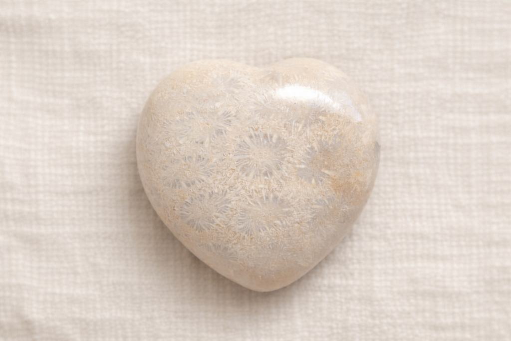 Fossil Jasper Heart - Ancient Steadiness