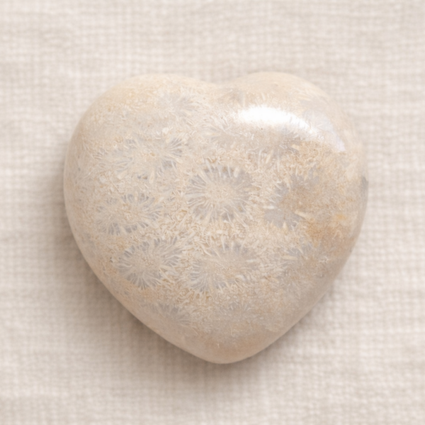 Fossil Jasper Heart - Ancient Steadiness