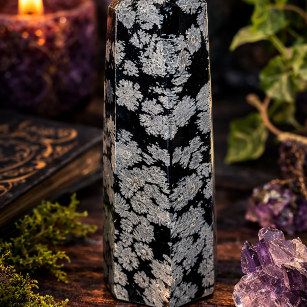 Snowflake Obsidian Tower - Stone of Balance