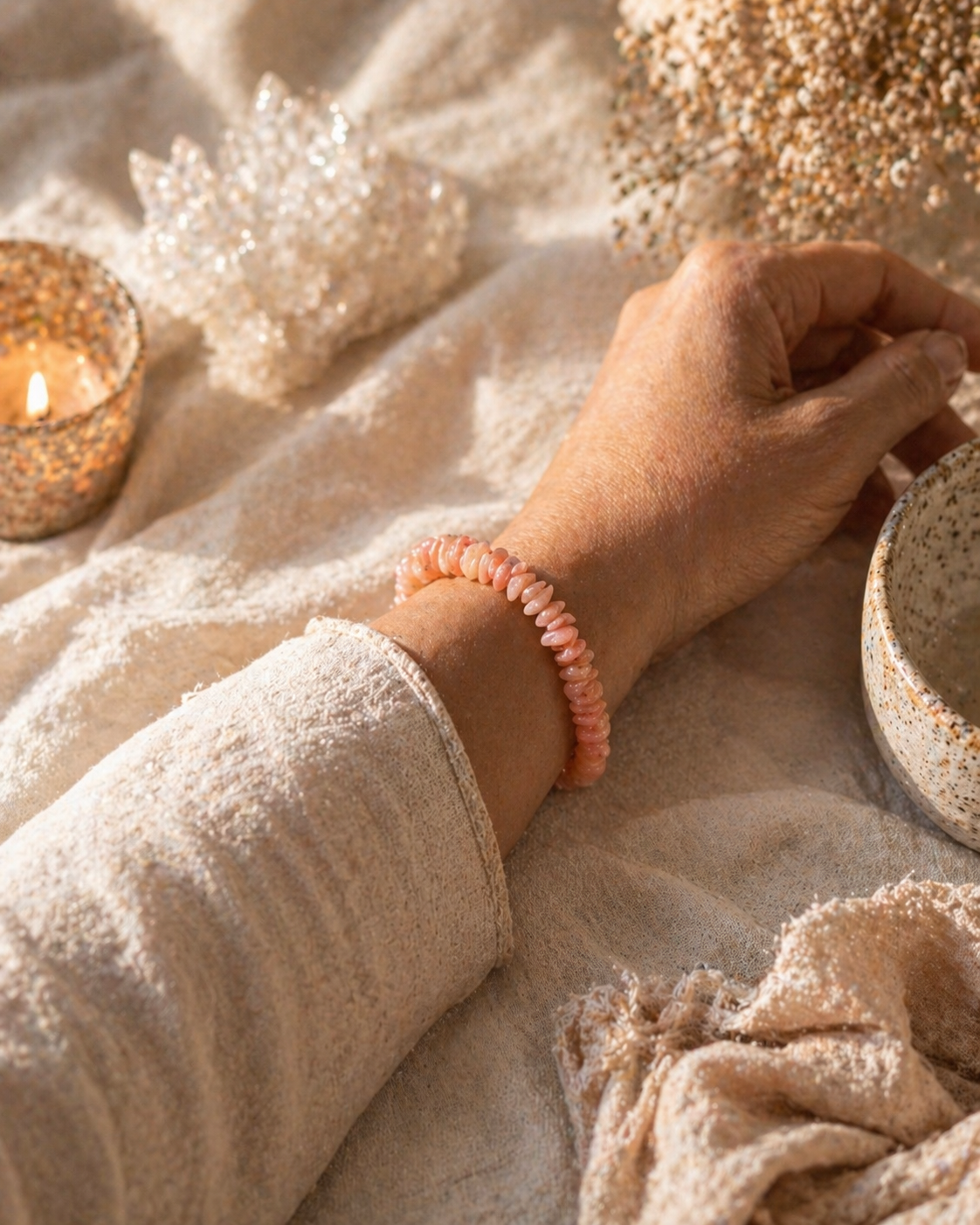 Pink Opal Bracelet - Emotional Presence - Image 2
