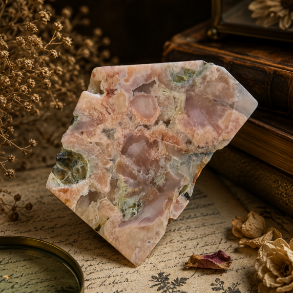 Flower Agate Slice - The Herbarium
