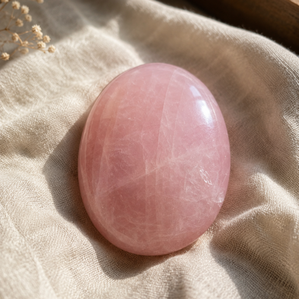Rose Quartz Palm Stone - The Keepsake