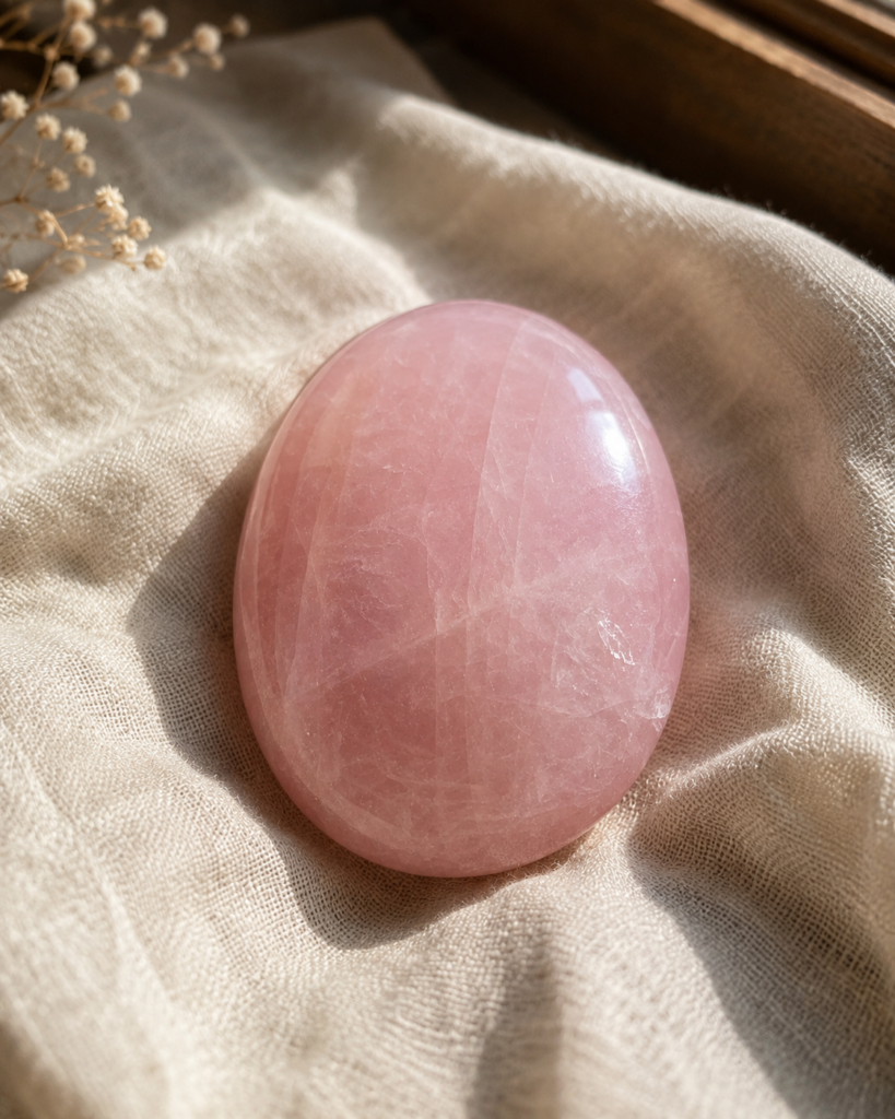 Rose Quartz Palm Stone - The Keepsake